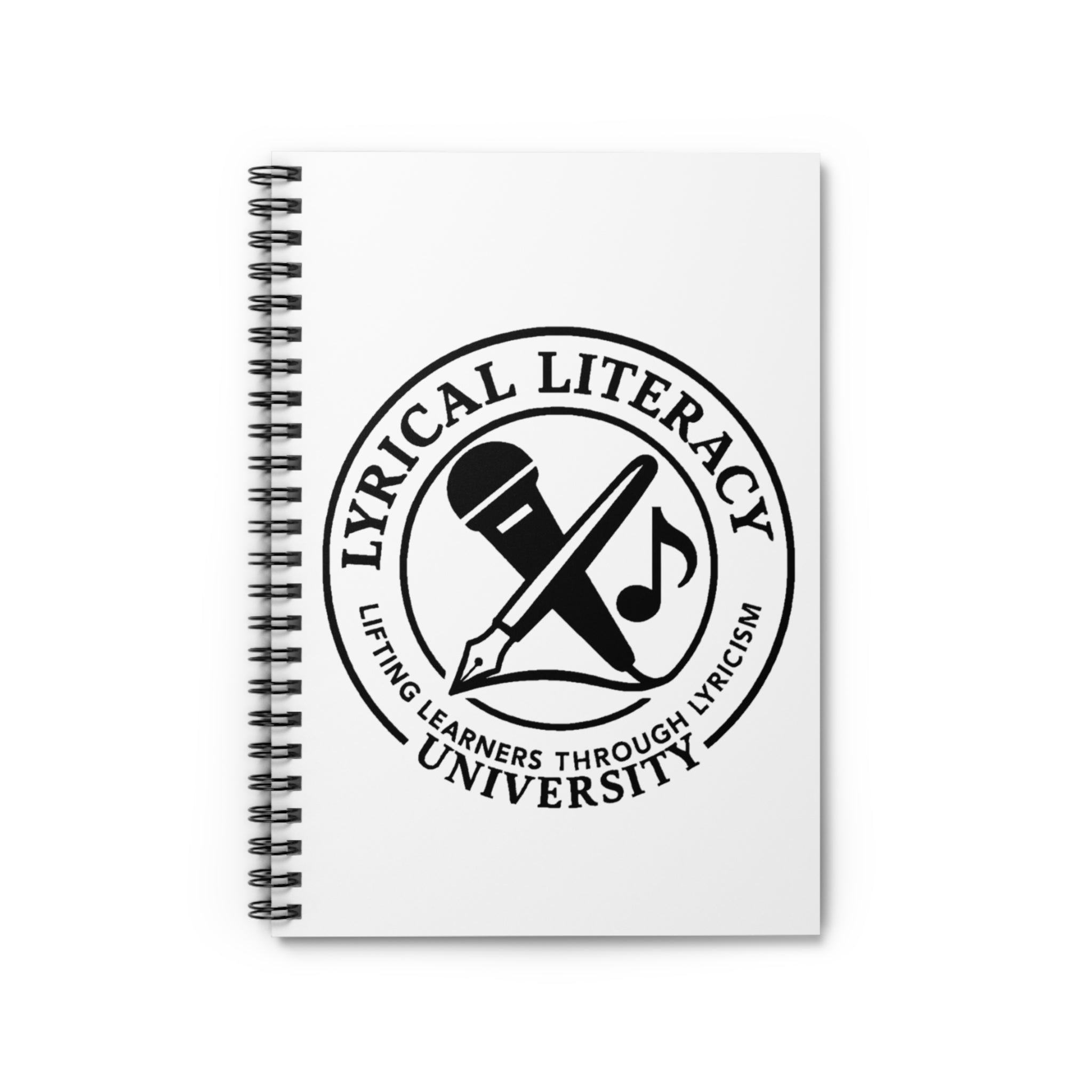 Lyrical Literacy University Spiral Notebook – Ruled