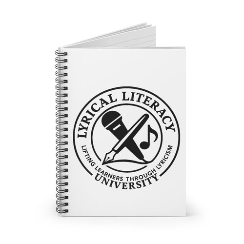 Lyrical Literacy University Spiral Notebook – Ruled